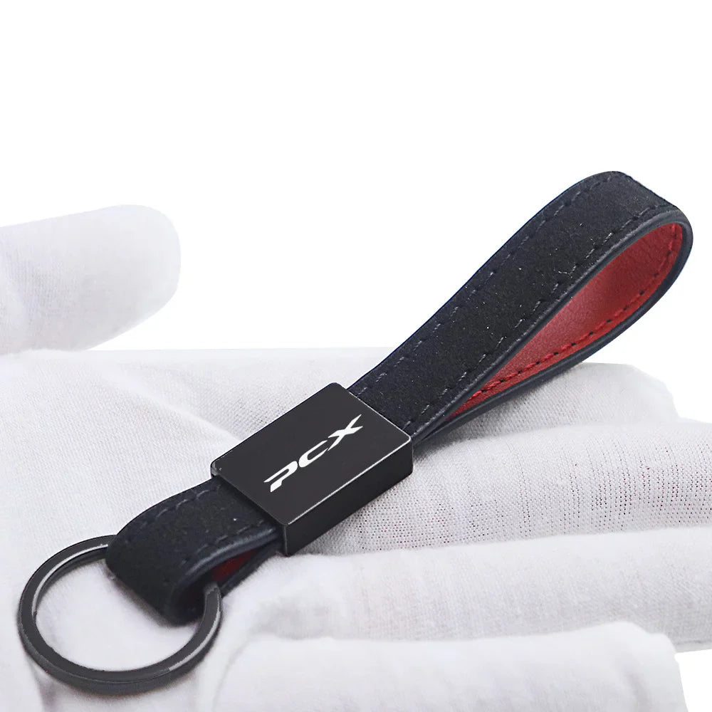 PCX Motorcycle Keychain | Leather Key Ring for Honda PCX125 PCX150 PCX160