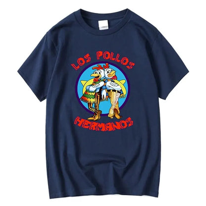 Funny Chicken Graphic T-Shirt Men Casual Short Sleeve Cotton Breathable Tee