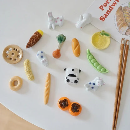 On sell Ceramic Vegetable Shape Chopsticks Holder Chopsticks Holder Stand Practical Fashion Kitchen Tableware Chopsticks Holders