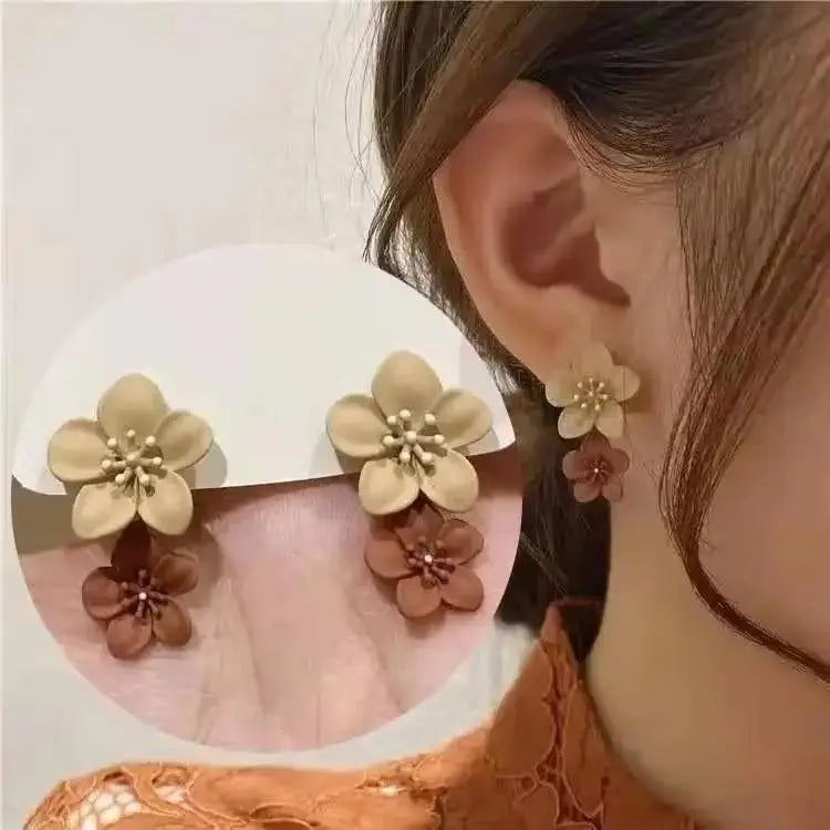 Korean Fashion Seven Star Zircon Earrings | Luxury Crystal Stars Stud Earrings