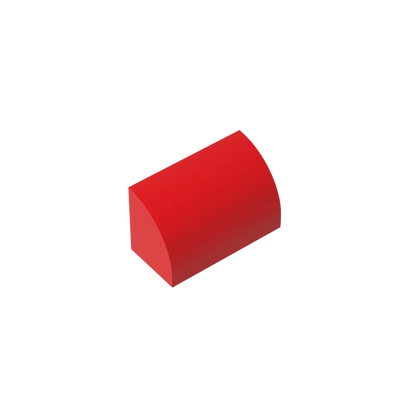 Gobricks GDS-M063 Curved Brick 1 x 2 x 1 No Studs | Compatible Building Block