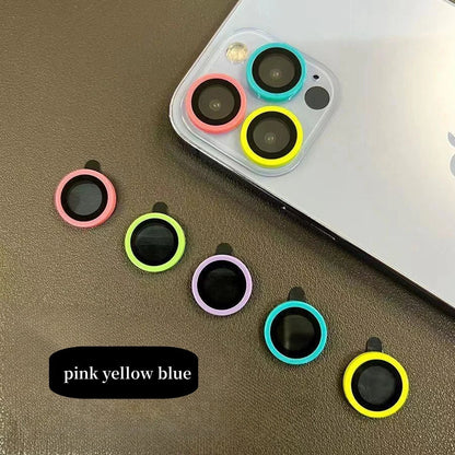 Glowing Tempered Glass Camera Lens Protector | For iPhone 14 13 12 11 15 Pro Max