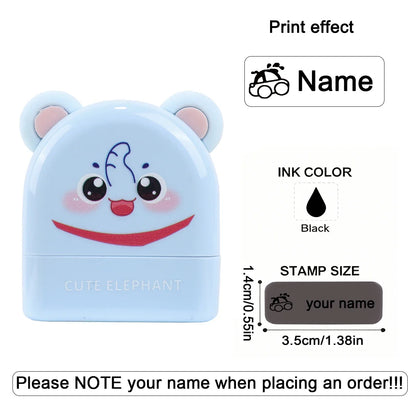 Personalized Animal Name Stamp | Custom Waterproof Clothing Label for Kids