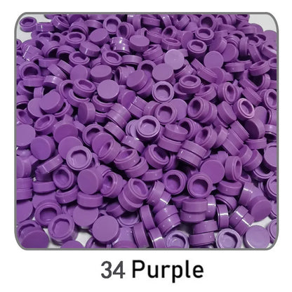 1000Pcs Tile 1x1 Round Building Blocks | 52 Color DIY Educational Creative Toy Set