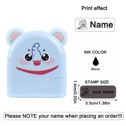 Personalized Animal Name Stamp | Custom Waterproof Clothing Label for Kids