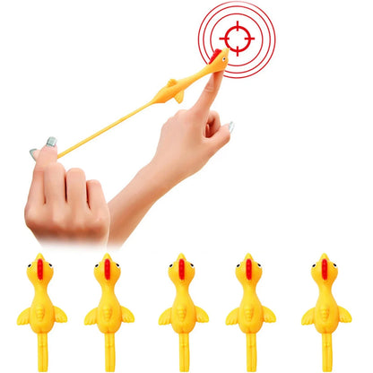 Catapult Chicken Toy | Flying Rubber Finger Prank Gag Gift