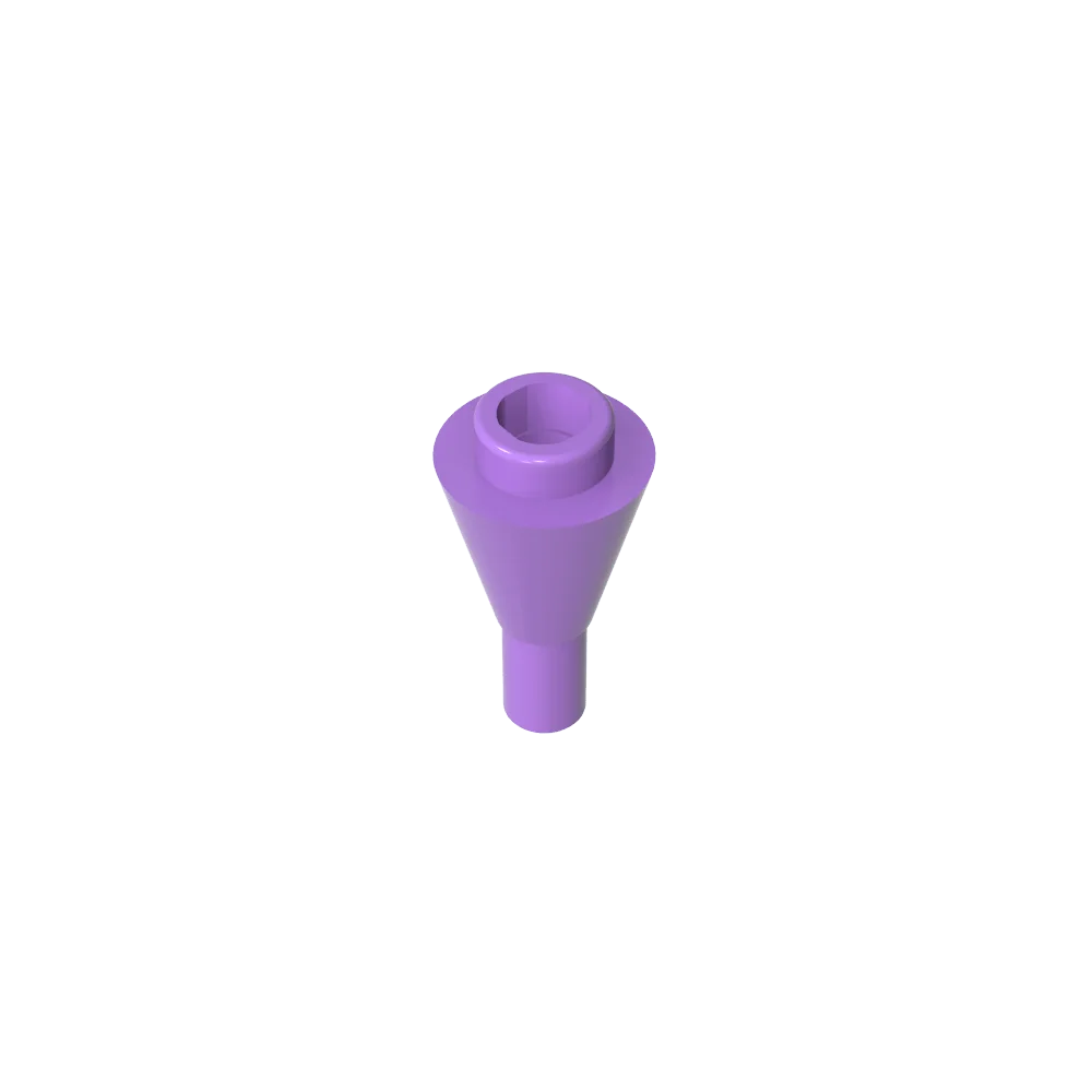 Gobricks GDS-1138 Cone 1 x 1 Inverted with Bar | Building Block for DIY Creations