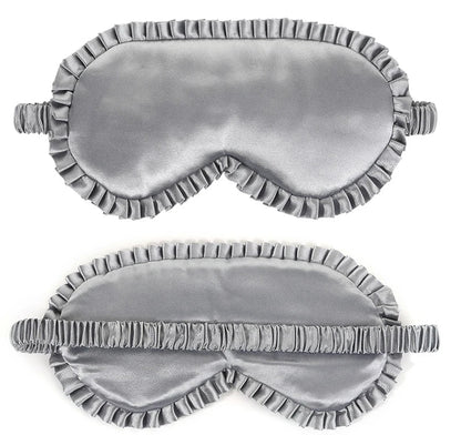 Silk Sleep Mask with Elastic Band and Lace Trim | Lightproof Breathable Eye Cover