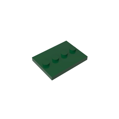 Gobricks GDS-980 Tile, Modified 3 x 4 with 4 Studs in Center | Compatible Building Block for DIY and MOC