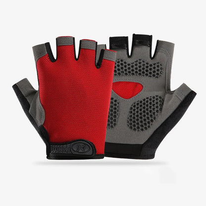 Fingerless Gym Gloves for Men & Women - Anti-Slip Breathable Workout & Cycling Gloves
