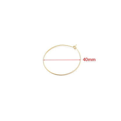 20-Piece Gold Stainless Steel Hoop Earring Wires | Bulk Jewelry Making Supplies