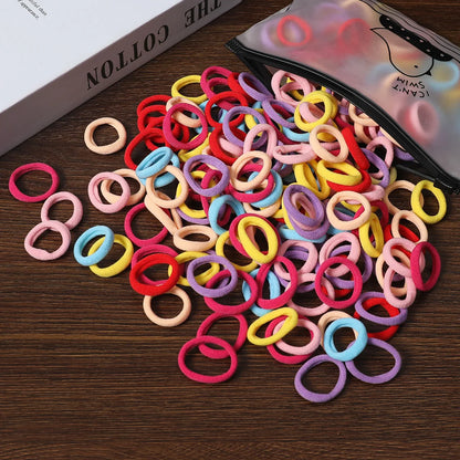 50/100-Pack Colorful Nylon Hair Bands for Kids - Elastic Scrunchie Hair Ties & Ponytail Holders for Girls