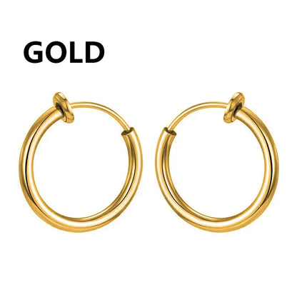 1 Pair Punk Clip On Earrings | No Hole Ear Cuff for Men and Women