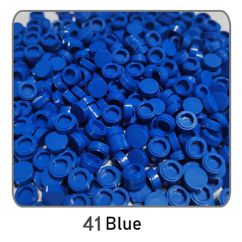 1000Pcs Tile 1x1 Round Building Blocks | 52 Color DIY Educational Creative Toy Set