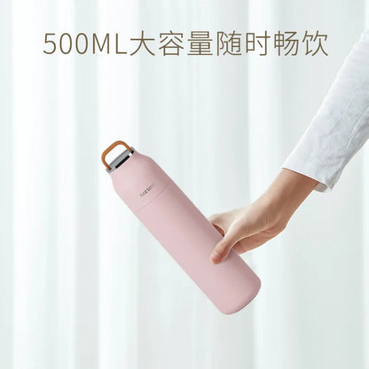 500ml Double Wall Stainless Steel Insulated Thermos Cup | Portable Outdoor Sports Tumbler