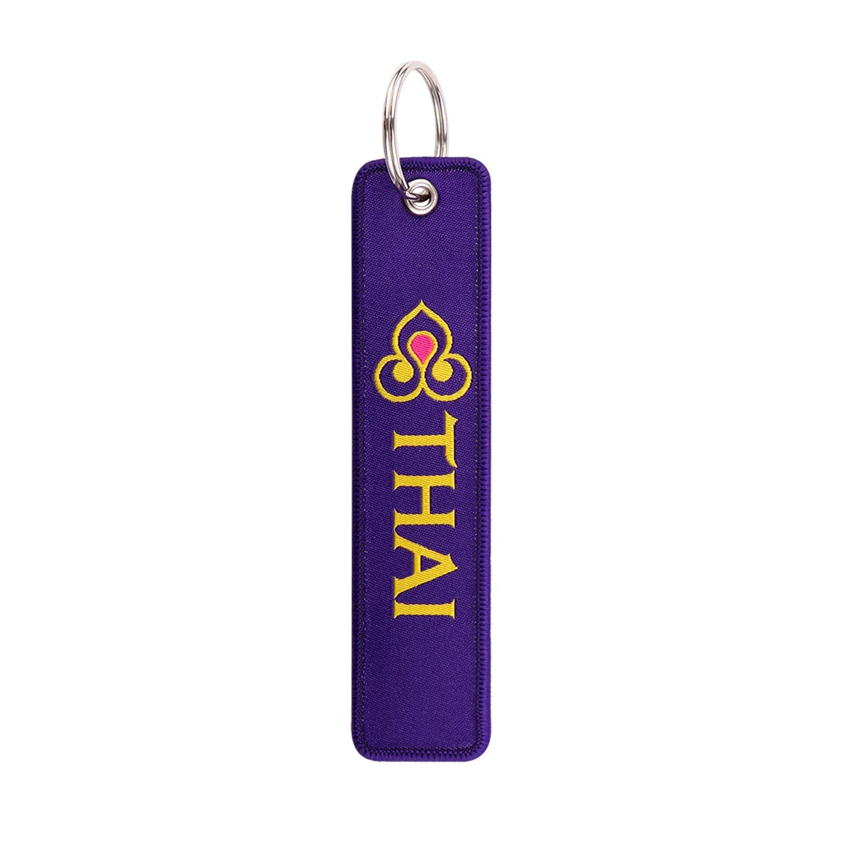Aviation Sign Embroidery Key Fob | Motorcycle Keychain and Gift Accessory