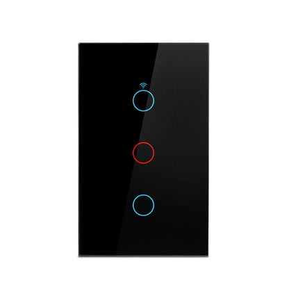 Tuya Smart Switches US Neutral Wire/No Neutral Wire Required 1/2/3/4 Gang Light WiFi Touch Switch Work with Alexa Google Home
