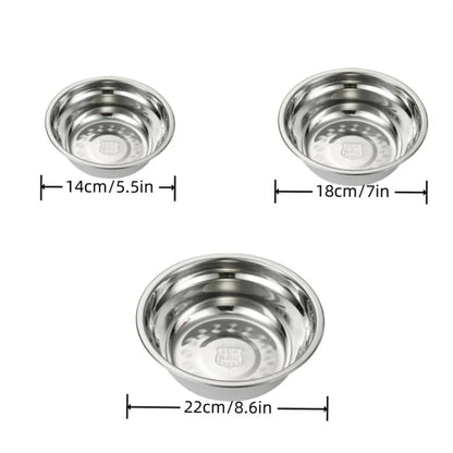 SUS304 stainless steel household deep noodle soup bowl, circular mixing bowl, salad bowl, steel bowl, rice mixing bowl
