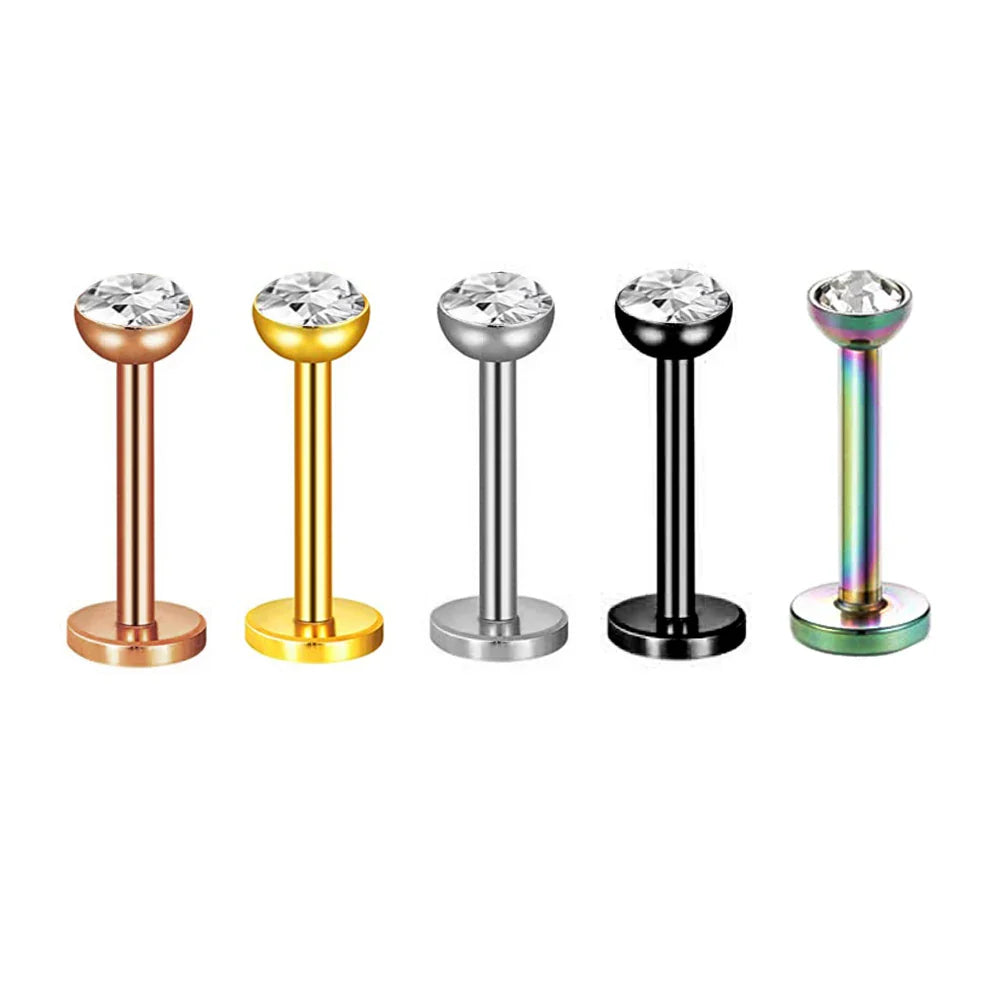 5pcs Tragus Stud Earring Set | Heart CZ Cartilage Piercing Jewelry