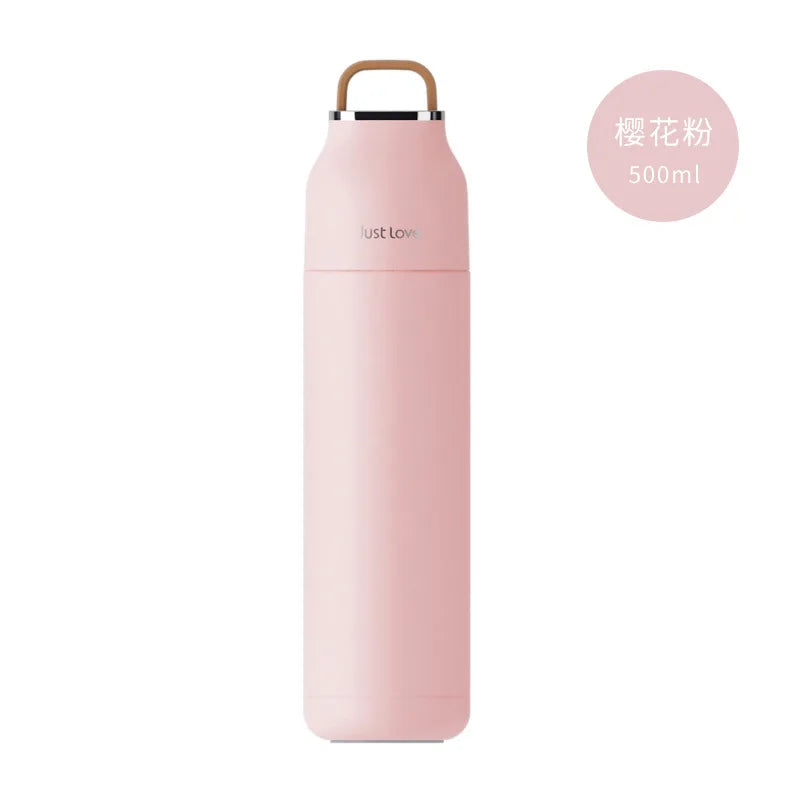 500ml Double Wall Stainless Steel Insulated Thermos Cup | Portable Outdoor Sports Tumbler