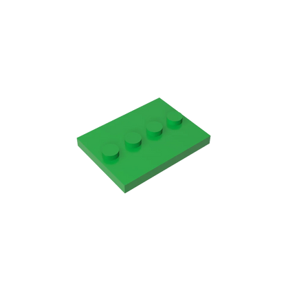 Gobricks GDS-980 Tile, Modified 3 x 4 with 4 Studs in Center | Compatible Building Block for DIY and MOC