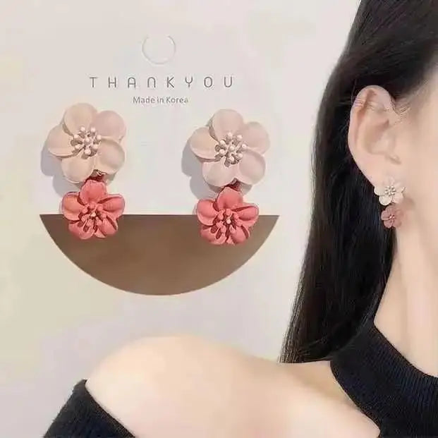 Korean Fashion Seven Star Zircon Earrings | Luxury Crystal Stars Stud Earrings