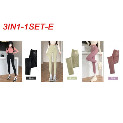 M-XL Shark pants women wear spring  autumn winter thin high-waisted belly lift hip yoga tights small feet black leggings