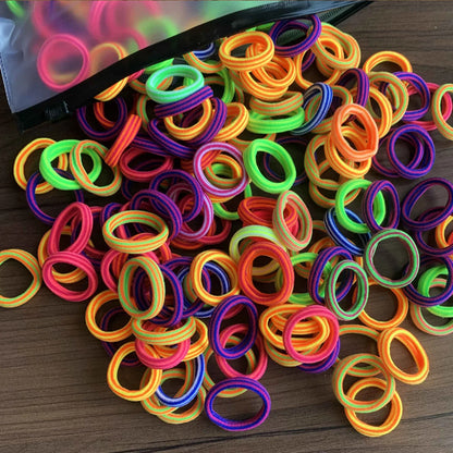 50/100-Pack Colorful Nylon Hair Bands for Kids - Elastic Scrunchie Hair Ties & Ponytail Holders for Girls