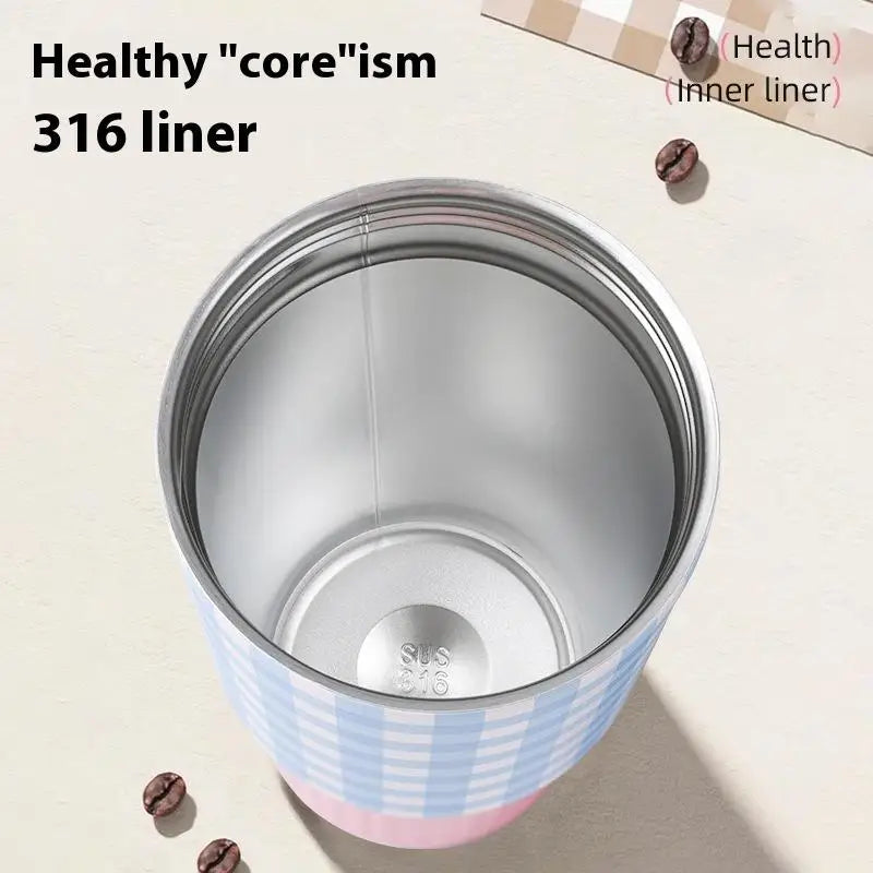 316 Stainless Steel Insulated Travel Mug | Leakproof Car Thermos Cup with Handle
