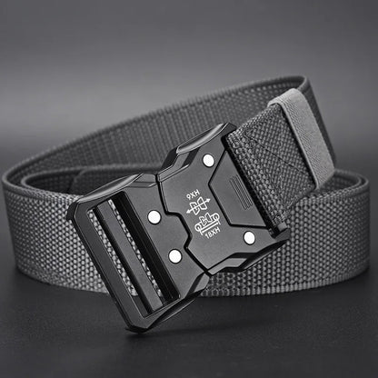 Tactical Waist Belt with Quick-Release Automatic Buckle — 1.5 in (3.7 cm) Durable Unisex Outdoor Belt