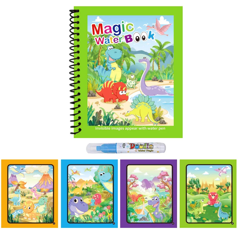 Reusable Water Drawing Book for Kids | Mess-Free Magic Coloring Pad