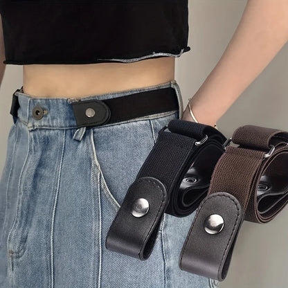 Elastic No-Show Belt | Stretch Woven Waistband for Men and Women