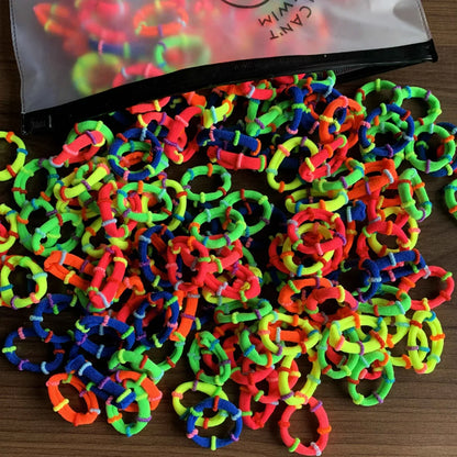 50/100-Pack Colorful Nylon Hair Bands for Kids - Elastic Scrunchie Hair Ties & Ponytail Holders for Girls