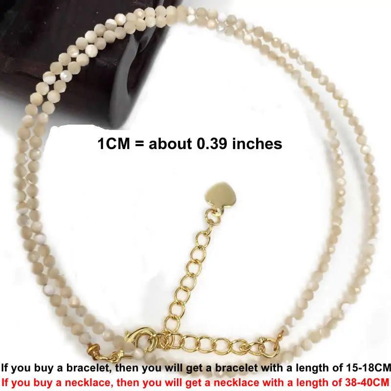 Faceted Gemstone Bead Choker Necklace and Bracelet Set | Natural Stone Jewelry for Men and Women