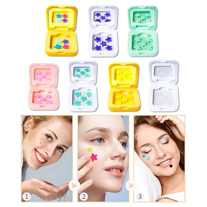 Star Shaped Hydrocolloid Acne Patches | Invisible Pimple Stickers with Mirror