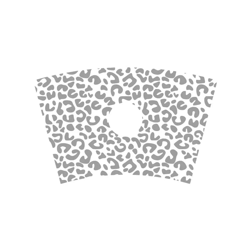 Leopard Pattern Full Wrap Vinyl Sticker for 24 oz Cold Cup | Cheetah Coffee Cup Decal