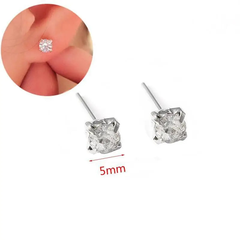 Korean Fashion Seven Star Zircon Earrings | Luxury Crystal Stars Stud Earrings