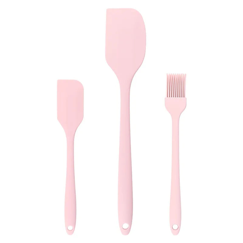 3-Piece Silicone Baking Spatula Set | All-in-One Kitchen Baking Tools