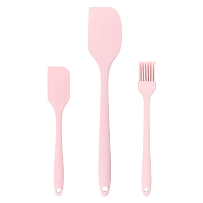 3-Piece Silicone Baking Spatula Set | All-in-One Kitchen Baking Tools