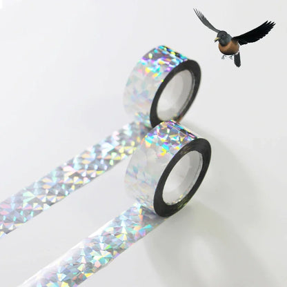 2 Rolls Bird Scare Reflective Tape | Double Sided Visual Deterrent