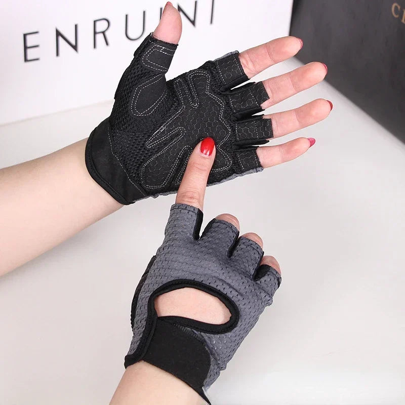 Fingerless Gym Gloves | Breathable Weightlifting Gloves with Gel Pads for Men and Women