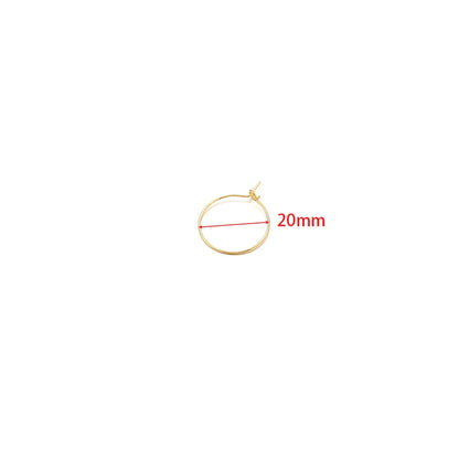 20-Piece Gold Stainless Steel Hoop Earring Wires | Bulk Jewelry Making Supplies