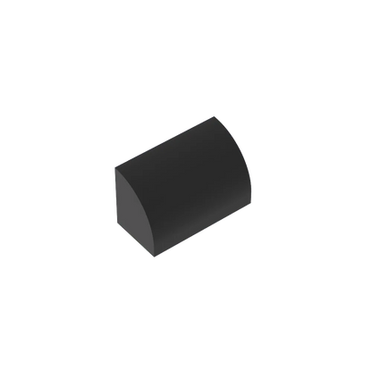Gobricks GDS-M063 Curved Brick 1 x 2 x 1 No Studs | Compatible Building Block