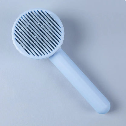 Pet Deshedding Comb | Self Cleaning Needle Brush for Dogs and Cats