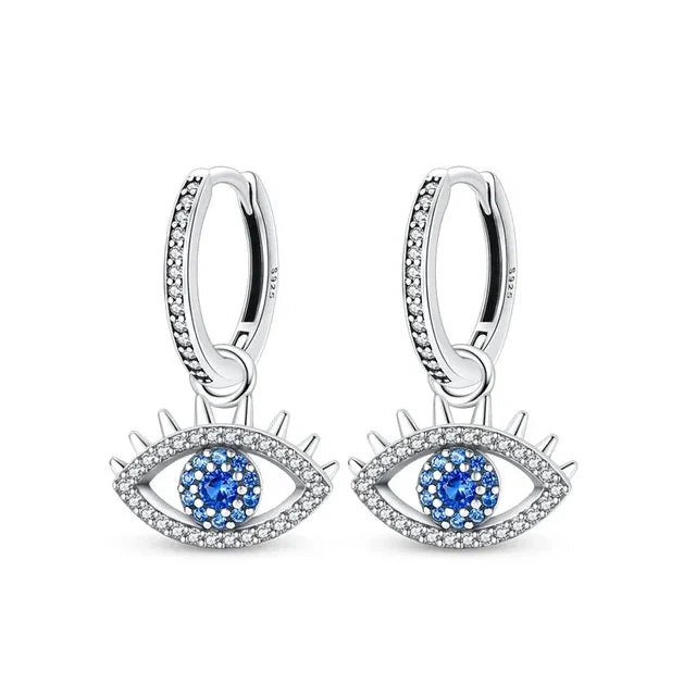 925 Sterling Silver Cherry Butterfly Shining Zircon Stud Earrings | Women's Holiday Charm Jewelry