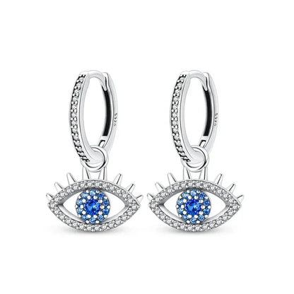 925 Sterling Silver Cherry Butterfly Shining Zircon Stud Earrings | Women's Holiday Charm Jewelry