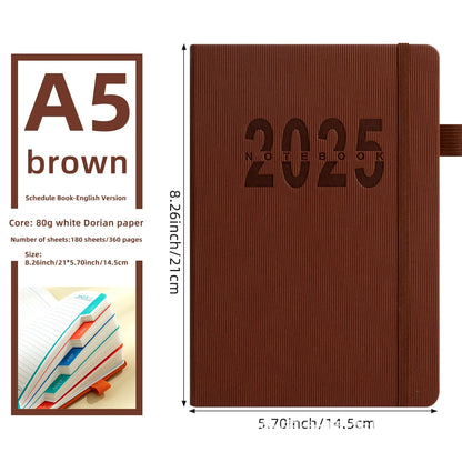 365 Day One Page Per Day 2025 New Calendar Log for Self Discipline and Time Management with 400 Pages