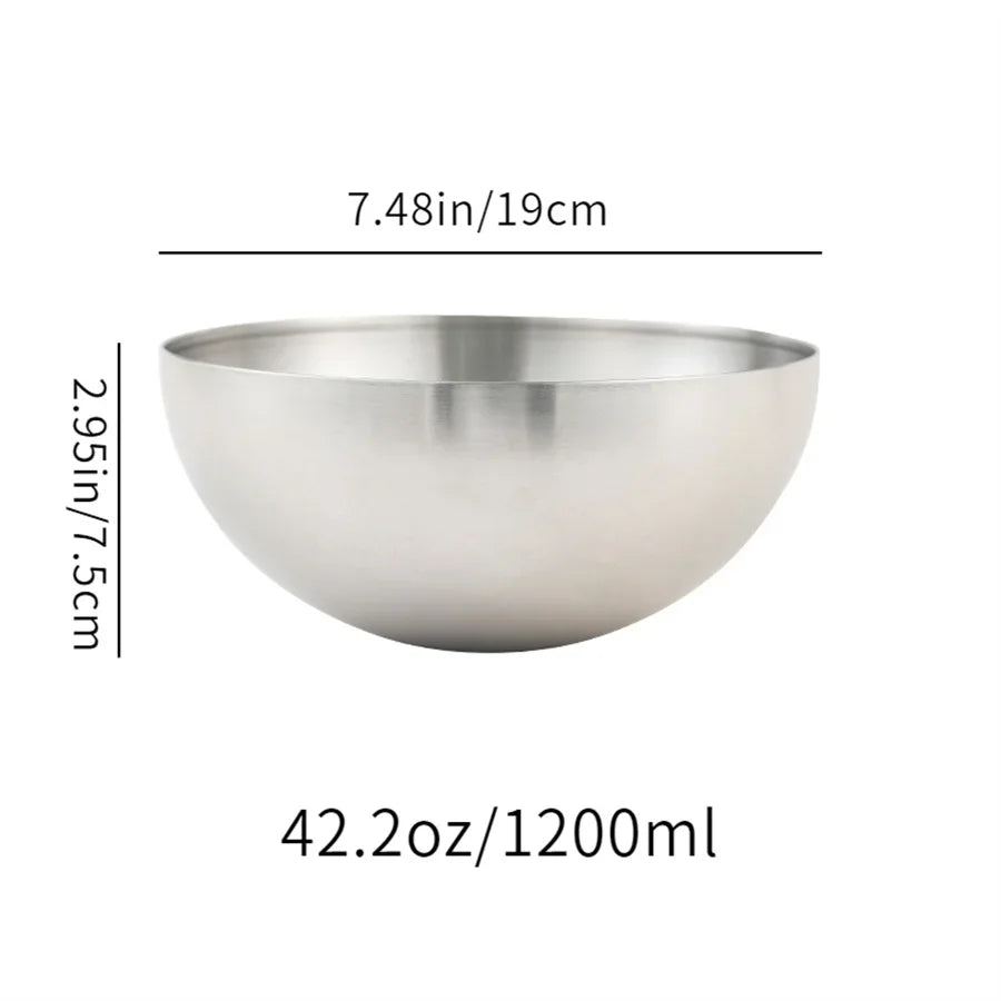 Korean stainless steel fruit and vegetable salad bowl with rice bowl, cold noodle bowl, instant noodle bowl, cold mixing bowl