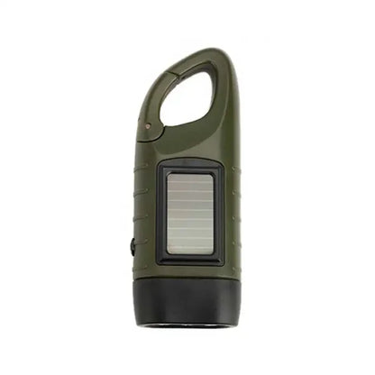 Solar Hand Crank Flashlight | Portable LED Emergency Lantern for Camping and Hiking