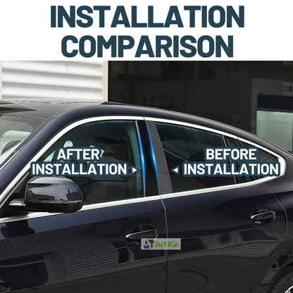 Glossy Black Carbon Fiber Window Door Deal B C Pillar Post Cover Sticker For Skoda Octavia A7 5E MK3 2014-2019 2015 2016 2017
